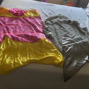 Shark and mermaid blanket